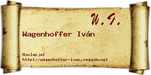 Wagenhoffer Iván névjegykártya